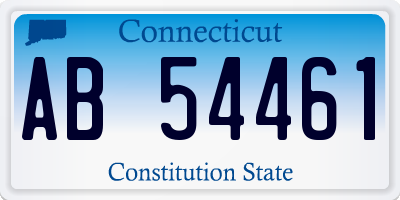 CT license plate AB54461