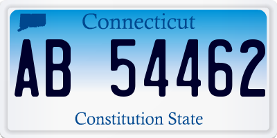 CT license plate AB54462