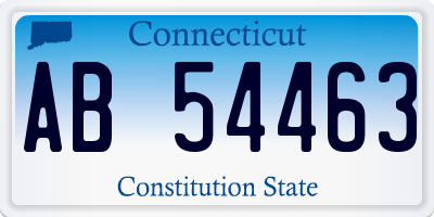 CT license plate AB54463