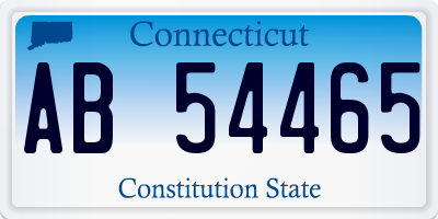 CT license plate AB54465