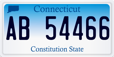 CT license plate AB54466