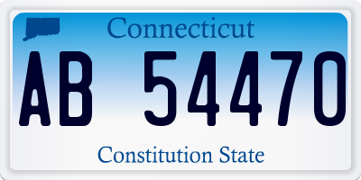 CT license plate AB54470