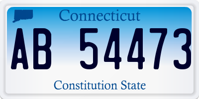 CT license plate AB54473