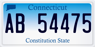 CT license plate AB54475