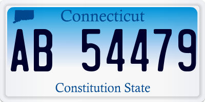 CT license plate AB54479