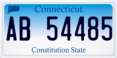 CT license plate AB54485