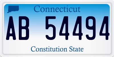 CT license plate AB54494