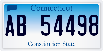 CT license plate AB54498