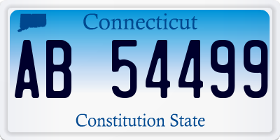 CT license plate AB54499