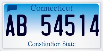 CT license plate AB54514