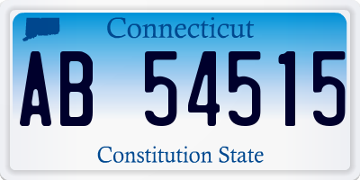 CT license plate AB54515