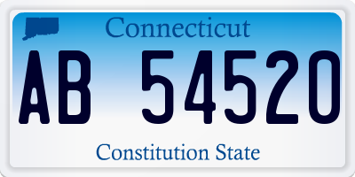 CT license plate AB54520