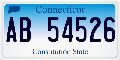 CT license plate AB54526