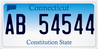 CT license plate AB54544