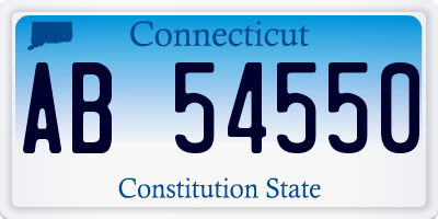 CT license plate AB54550