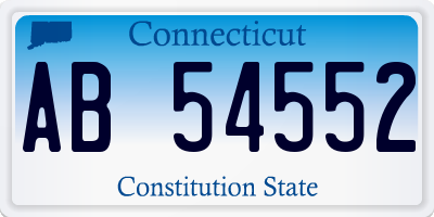 CT license plate AB54552