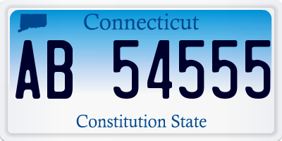 CT license plate AB54555