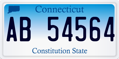 CT license plate AB54564