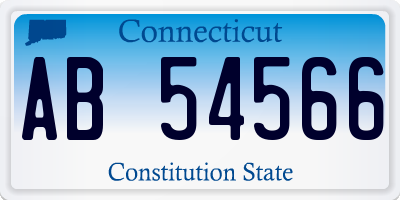 CT license plate AB54566