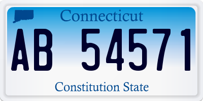 CT license plate AB54571