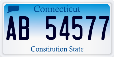 CT license plate AB54577