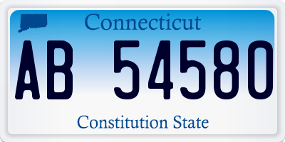 CT license plate AB54580
