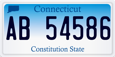 CT license plate AB54586