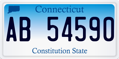 CT license plate AB54590