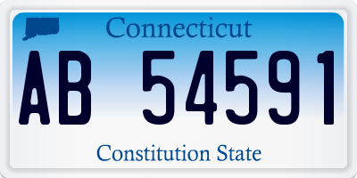 CT license plate AB54591