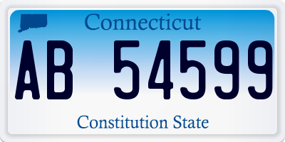 CT license plate AB54599