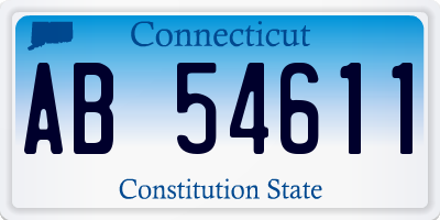 CT license plate AB54611
