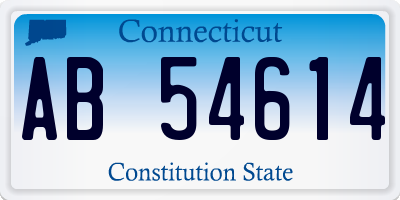 CT license plate AB54614