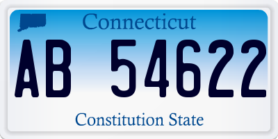 CT license plate AB54622