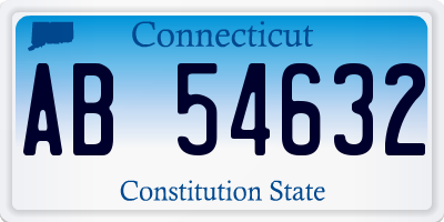 CT license plate AB54632