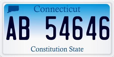 CT license plate AB54646