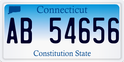 CT license plate AB54656