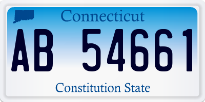 CT license plate AB54661