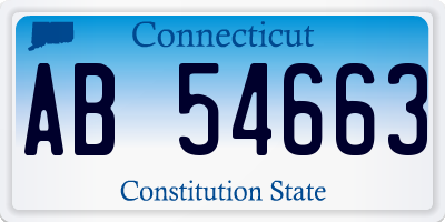 CT license plate AB54663