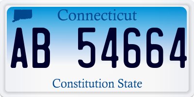 CT license plate AB54664