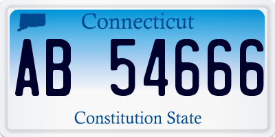 CT license plate AB54666