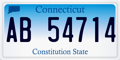 CT license plate AB54714