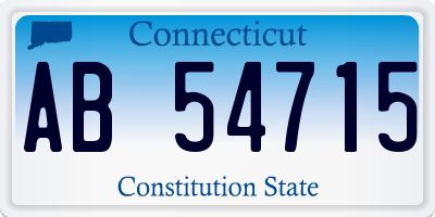 CT license plate AB54715