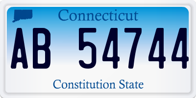 CT license plate AB54744