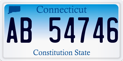 CT license plate AB54746