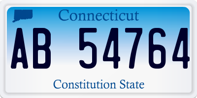CT license plate AB54764