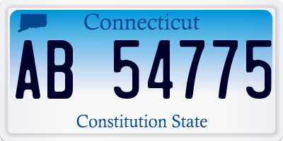 CT license plate AB54775