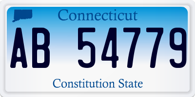 CT license plate AB54779