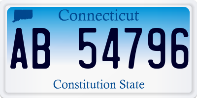CT license plate AB54796