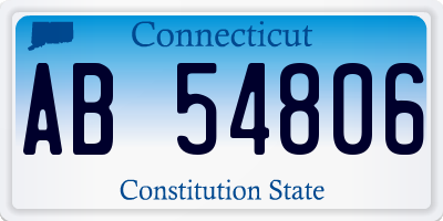 CT license plate AB54806