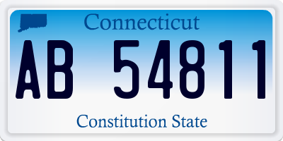CT license plate AB54811
